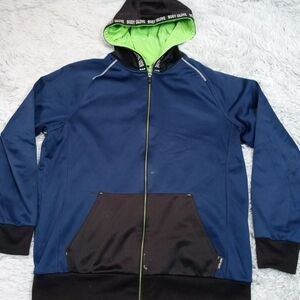 Body Glove Sweatshirt Mens XL Blue Hoodie‎ Pocket Comfort Active Streetwear Zip